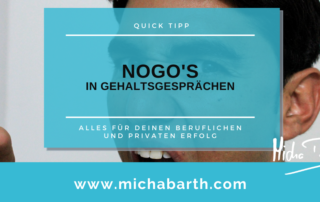 Micha M Barth personalMENTORING businessMENTORING – Nogo’s in Gehaltsgesprächen - Twitter Quick Tipp